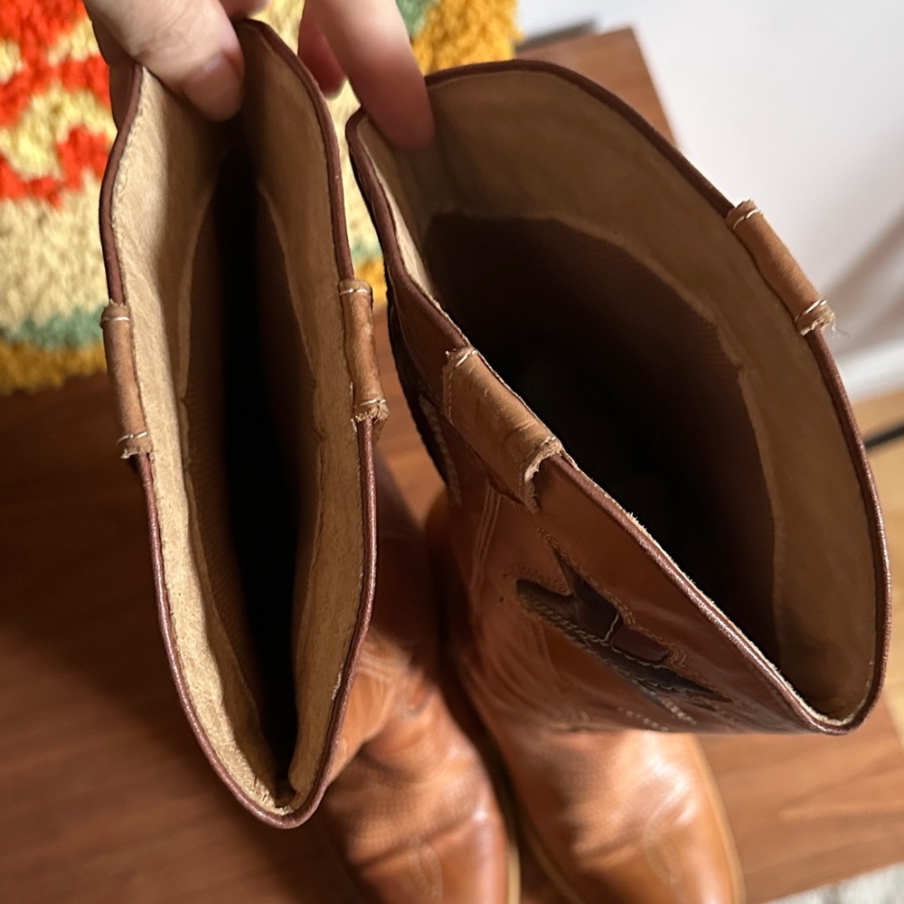 Brown Leather Western Boots Size 36/US 6 - Picture 5 of 6